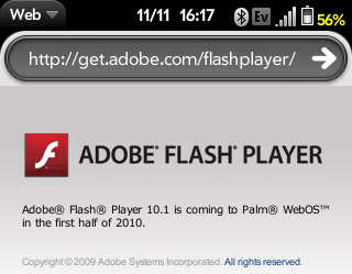 Palm: webOS 1.3 this month, Flash 'first half of 2010'