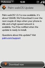 Undocumented Palm webOS 1.3.1 features found