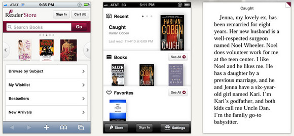Sony Reader app shimmying into iPhone and Android in December
