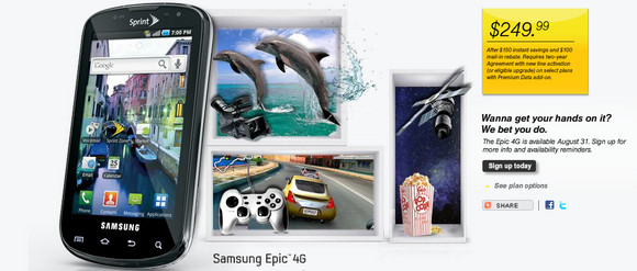 Samsung Epic Android handset launches on Sprint - will it live up to its name?