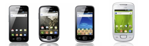 Samsung slams down four new Galaxy Android handsets