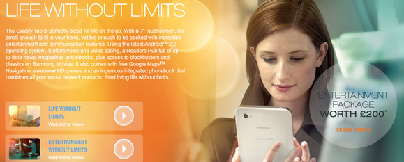 Samsung UK serves up £200 of freebies for Galaxy Tab buyers