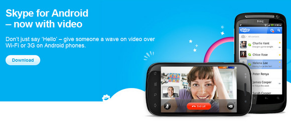 Android Skype 2.5- more handset support plus 'enhanced video experience'