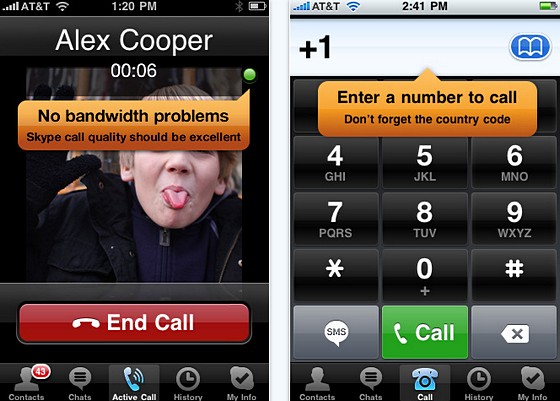 Skype 2.0 for the iPhone adds 3G calling