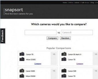 Buying a digital camera? Compare specs with Snapsort