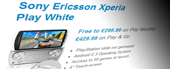 Sony Ericsson Xperia Play in white for o2 exclusive