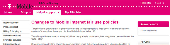 T-Mobile redefines data 'fair use' and slashes mobile allowance