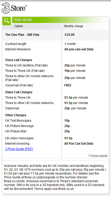 Three serves up unlimited data on a rolling monthly SIM only deal