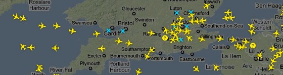 Watch live as aircraft empty the UK skies to escape volcanic ash eruption