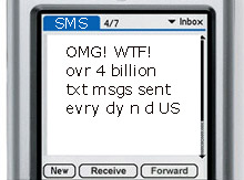 Over 4 billion text messages sent every day in the US
