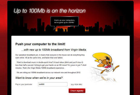 Virgin Media 100Mb broadband takes off