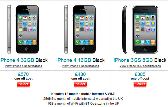 Vodafone PAYG iPhone 4 undercuts Apple's prices, throws in free data