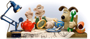 Google celebrates Wallace and Gromit