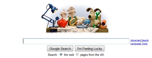 Google celebrates Wallace and Gromit