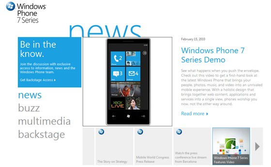 Windows Phone 7 Series website goes live