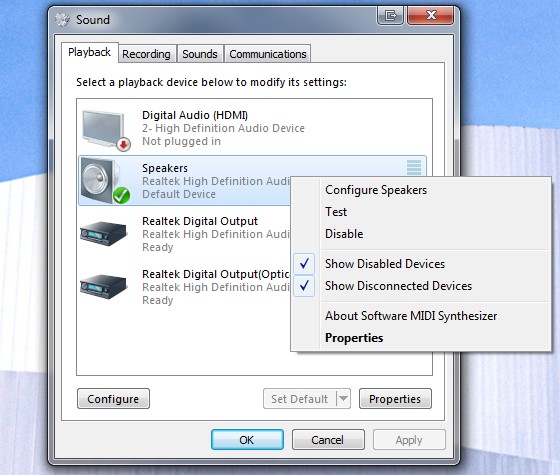 fix realtek audio driver windows 7