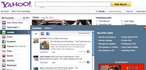 Yahoo adds in deep Facebook integration