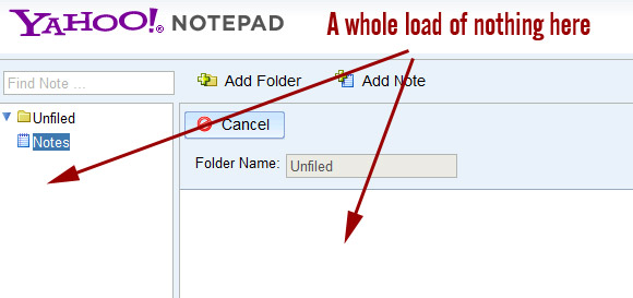 Yahoo Notepad borked as users find an empty page where their notes should be