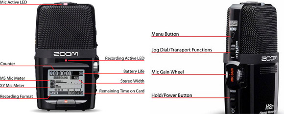 Zoom H2n Handy Recorder packs five studio mics in handheld package