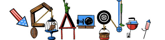 Google celebrate 4th of July with witty Rube Goldberg animation Google are never one to miss out on an opportunity to knock out an amusing/interesting/entertaining logo for a notable occasion, and yesterday the site was honouring Independence Day in America...