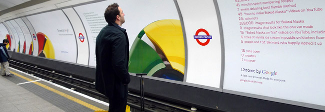 Boosted by an expensive advertising campaign which included  full size billboard posters (the London tube’s plastered with ‘em), newspaper, magazine and TV adverts, Google’s Chrome browser has overtaken Apple’s Safari...