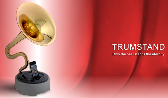 Preposterous horn-shaped iPhone dock released for rich idiots Proclaiming itself as the “the world’s first iPhone dock which has a horn-shaped speaker made of brass,” this ridiculous confection is the work of Japan-based company, Pleiades Designs. Pin It
