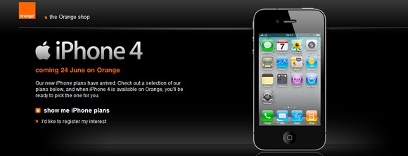 Orange iPhone 4 pay monthly and PAYG prices announced Hot off the press are Orange’s price plans for the new iPhone 4, with PAYG iPhone 4′s starting from £385 and free handsets available from £35/month on two year deals....