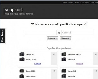 If you’re in the market to buy a new digital camera and are looking to compare the specs of likely contenders, Snapsort’s nifty  site could be a handy port of...
