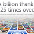 Apple has announced that their App Store has now registered the staggering total of  25 billion downloads.