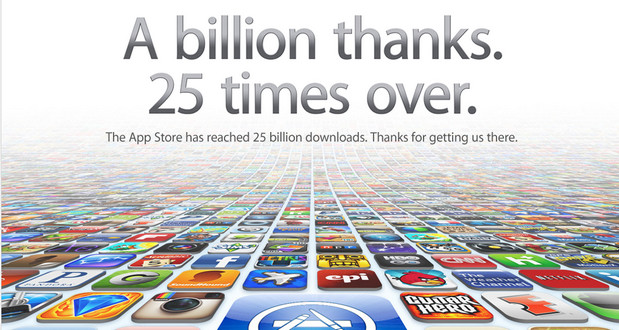 Apple stampedes through the 25 billion app download landmark