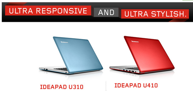 Lenovo introduce competitively-priced U310 and U410 ultrabooks, available in UK and US