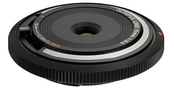 Olympus release 15mm f/8 Micro Four Thirds lens that is the size of a lens cap