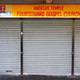 While walking around the mainly abandoned Heygate housing estate in Elephant & Castle, south London, we were surprised to come across a closed shopfront with a sign above declaring it to be the Foursquare...