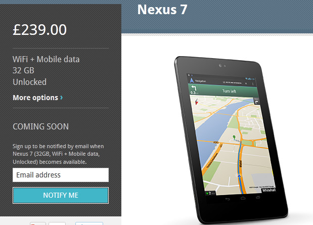 Google Nexus 7 tablet setting cash tills ringing with nearly a million sales per month