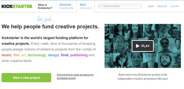 Kickstarter UK launches on October 31st, users invited to building start projects right now