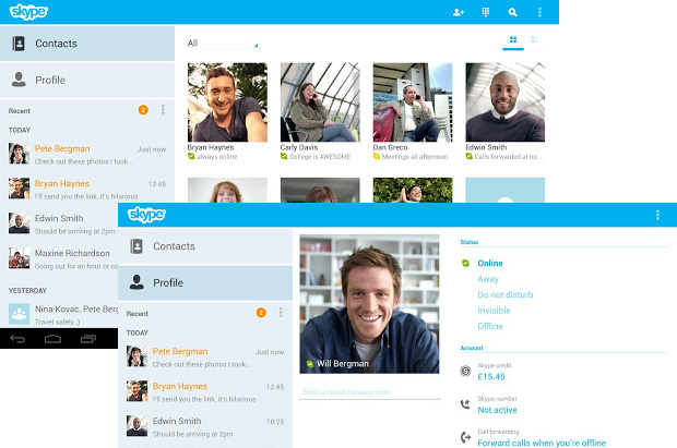 Skype for Android v3 serves up tablet-friendly interface, improved audio