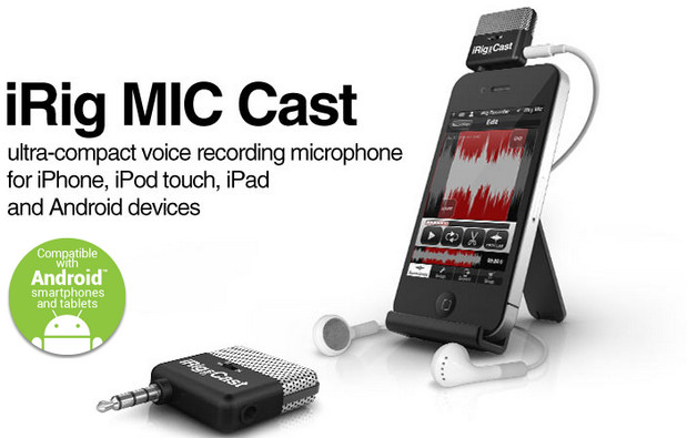 Audio iRig Recorder app brings high quality sound recording to the Android platform