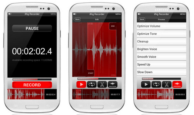 Audio iRig Recorder app brings high quality sound recording to Android platform