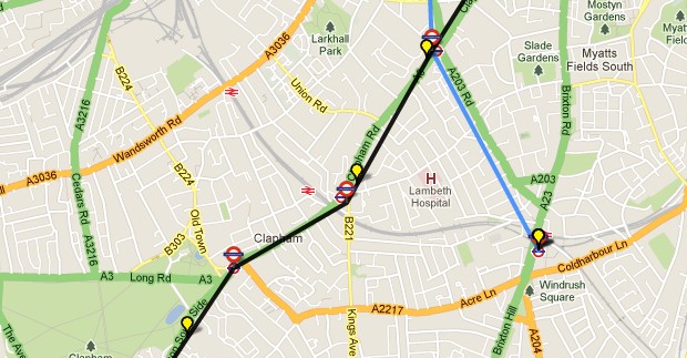 Live map for the London Underground plots real-time tube train movements