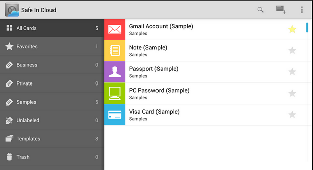 Safe In Cloud: finally a password manager that actually works. Goodbye SplashID