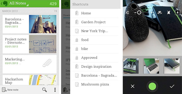 Evernote moves up to version 5 on Android, video shows off new features and practical issues