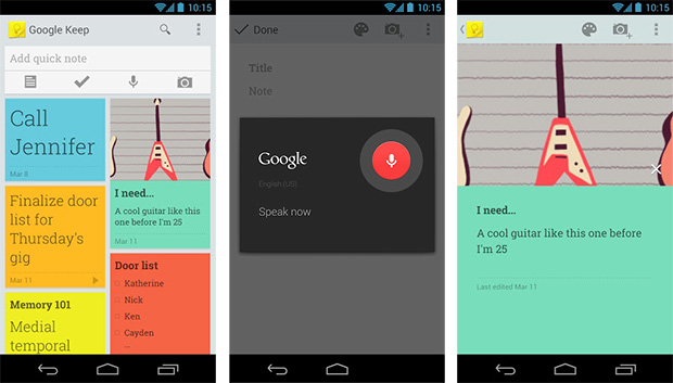 Google Keep note-taking web and Android app takes on Evernote