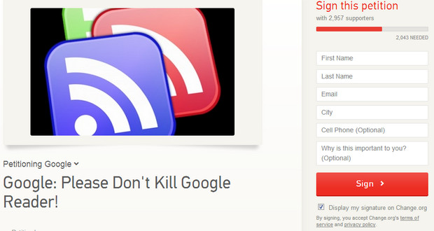 Web protests about Google reader closure, Feedly steps in to take over