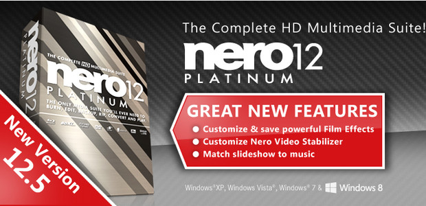 Feature-packed Nero 12.5 Multimedia Suite released, free update to v12 users