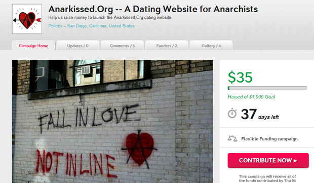 Anarkissed.org - a dating website for anarchists goes for crowdfunding