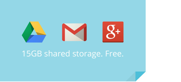 Google now serves up a total of 15GB free storage for Drive, Gmail, and Google+ Photos