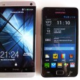 Ahead of the full HTC One review we’ll be doing next week, here’s a couple of quick comparison snaps showing how the S4 rival sizes up against our long-serving (and rather battered) Samsung Galaxy...