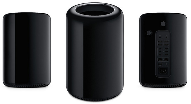 Is it a trash can? Is it black kitchen roll? No, it's Apple's new Mac Pro