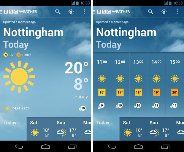 BBC launches free weather app for Android and it's jolly good one too