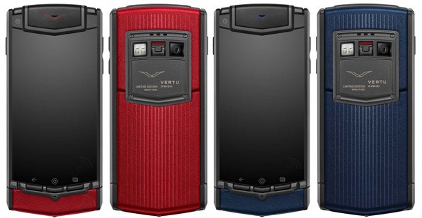 Vertu adds red and blue finishes to its ghastly T1 £7,000 Android handsets